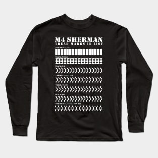 M4 Sherman Tread Marks ID List Long Sleeve T-Shirt